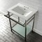 Kingston Brass VPB24187W46 24-Inch Ceramic Console Sink (4-Inch, 3-Hole), White/Polished Nickel VPB24187W46 - alternate 4